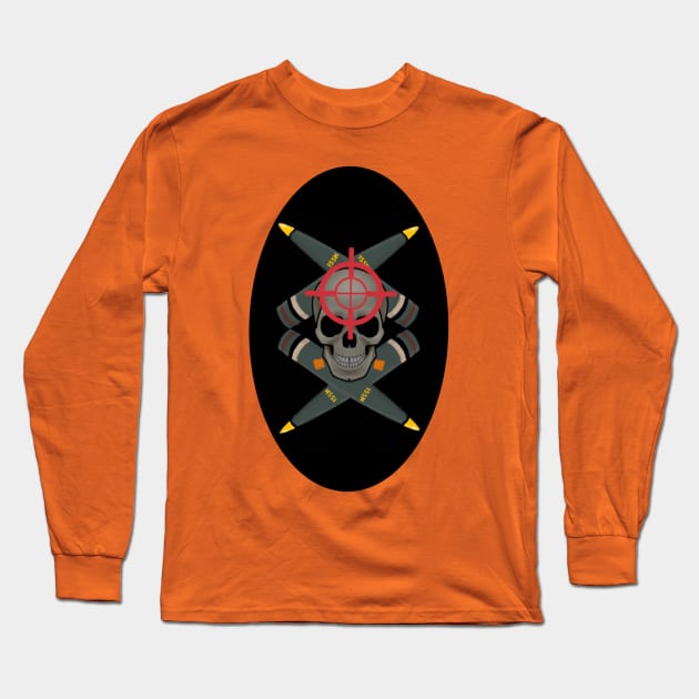 Artillery skull Long Sleeve T-Shirt by RiffRaffComics